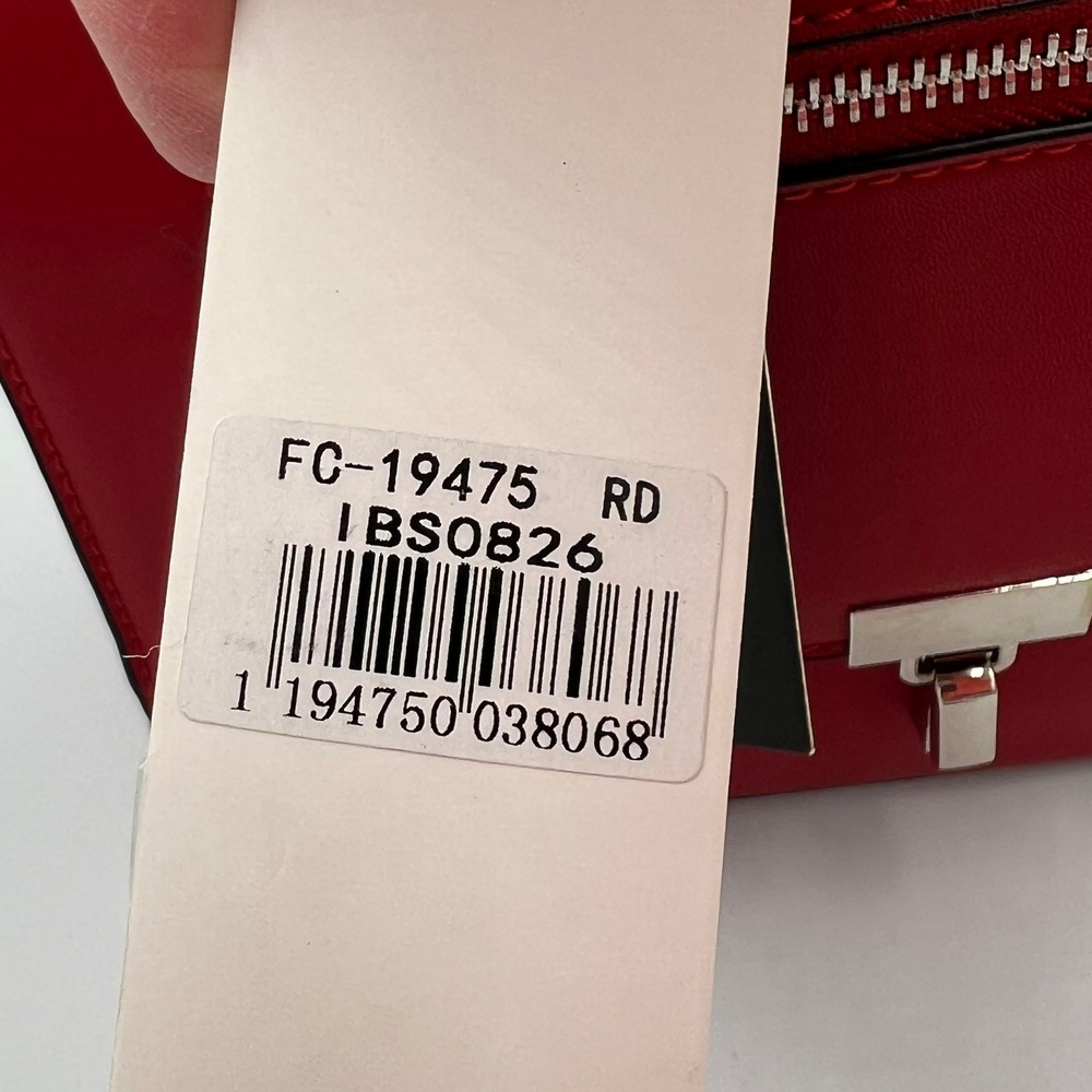 Isabelle Satchel Women OS‎ Red Brand New Vegan Leather Top Handle Bag IBS0826 - Picture 11 of 12